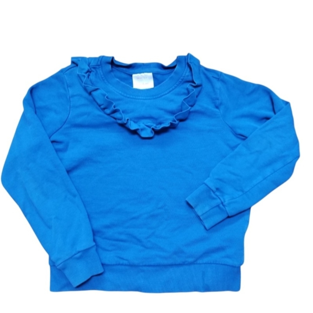Hanna Andersson Teal Ruffled Sweatshirt 8y